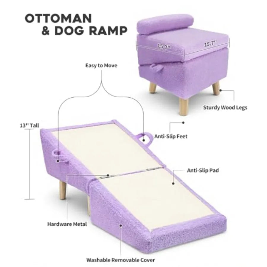 Purple Folding Wooden Pet Ramp