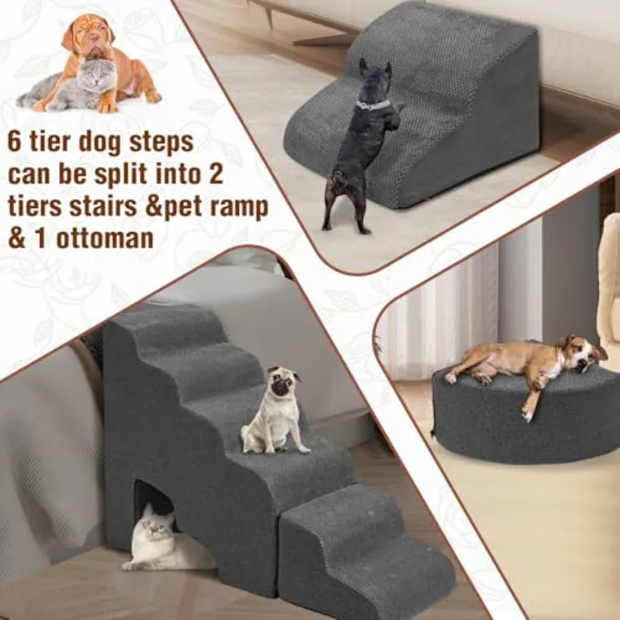 Stable Dog Stairs for High Beds