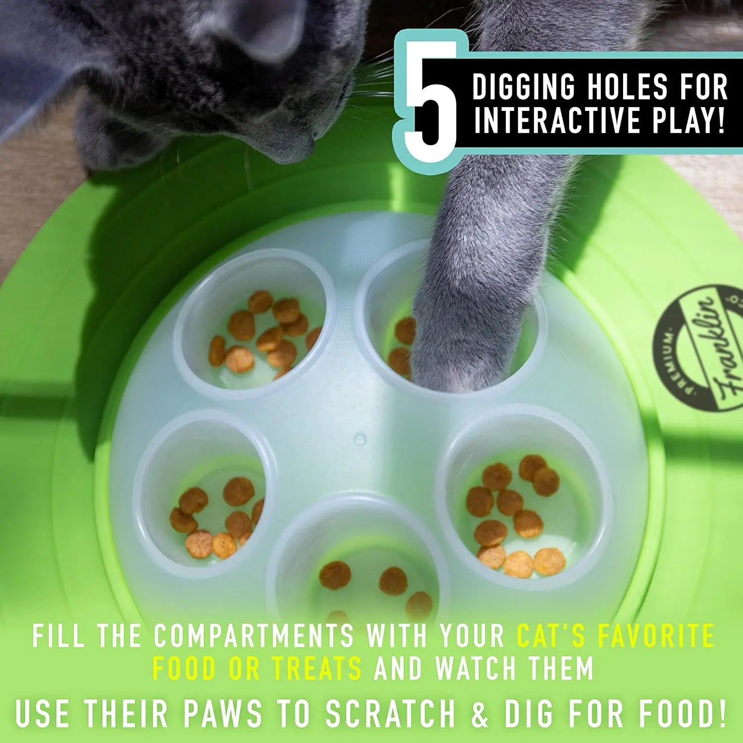 Interactive Cat Slow Feeder Bowl