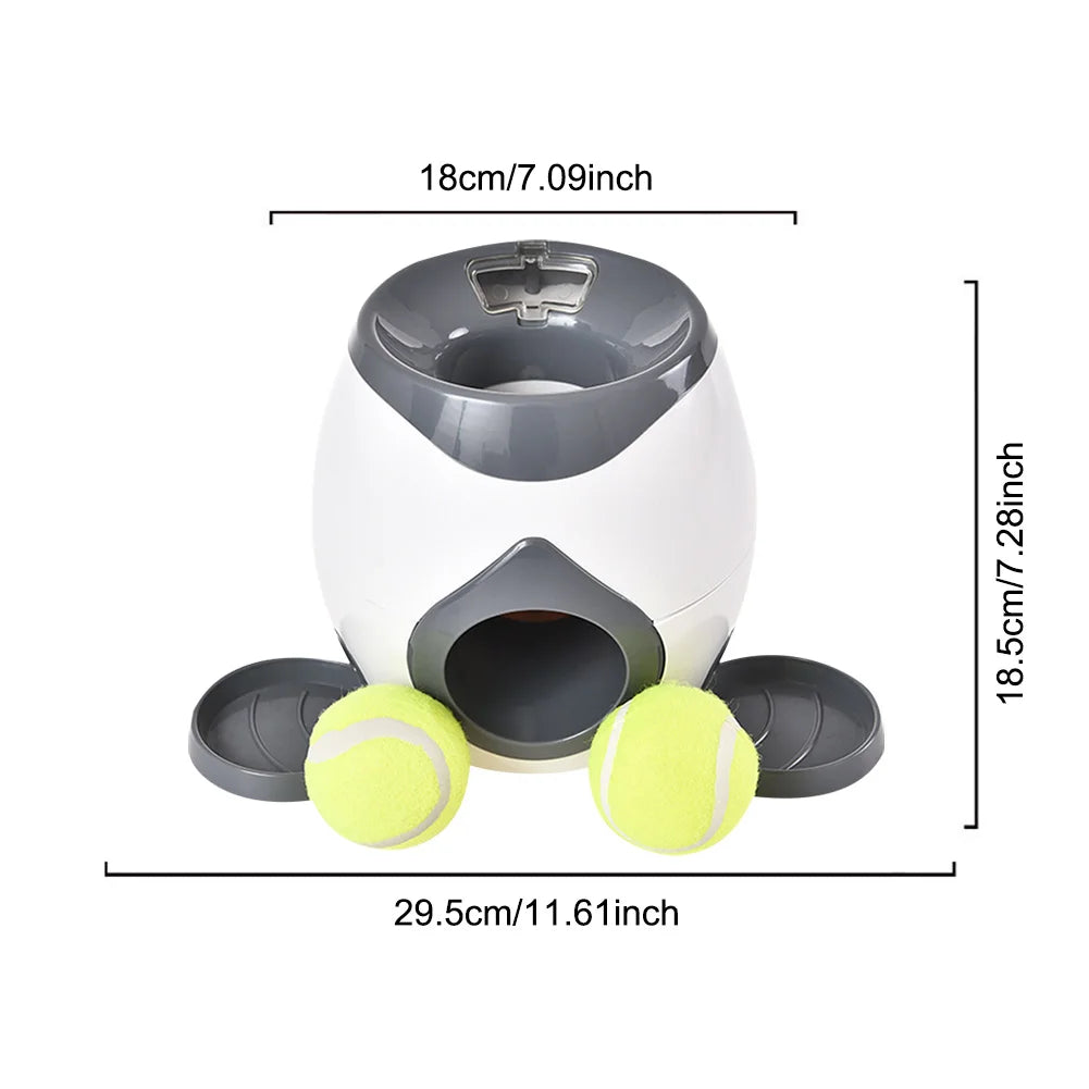 Tennis Ball Launcher with Dog Food Reward