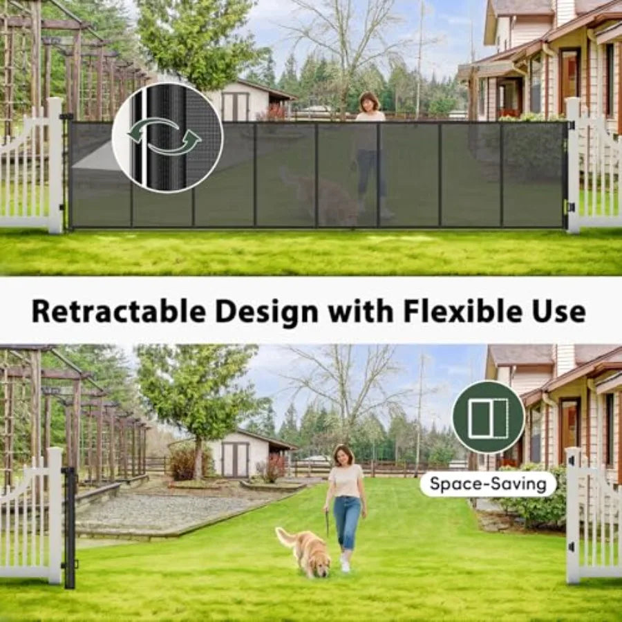 Reinforced Extra Wide/Tall Retractable Pet Gate