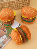Hamburger-Shaped Squeaky Dog Toy, 1 piece