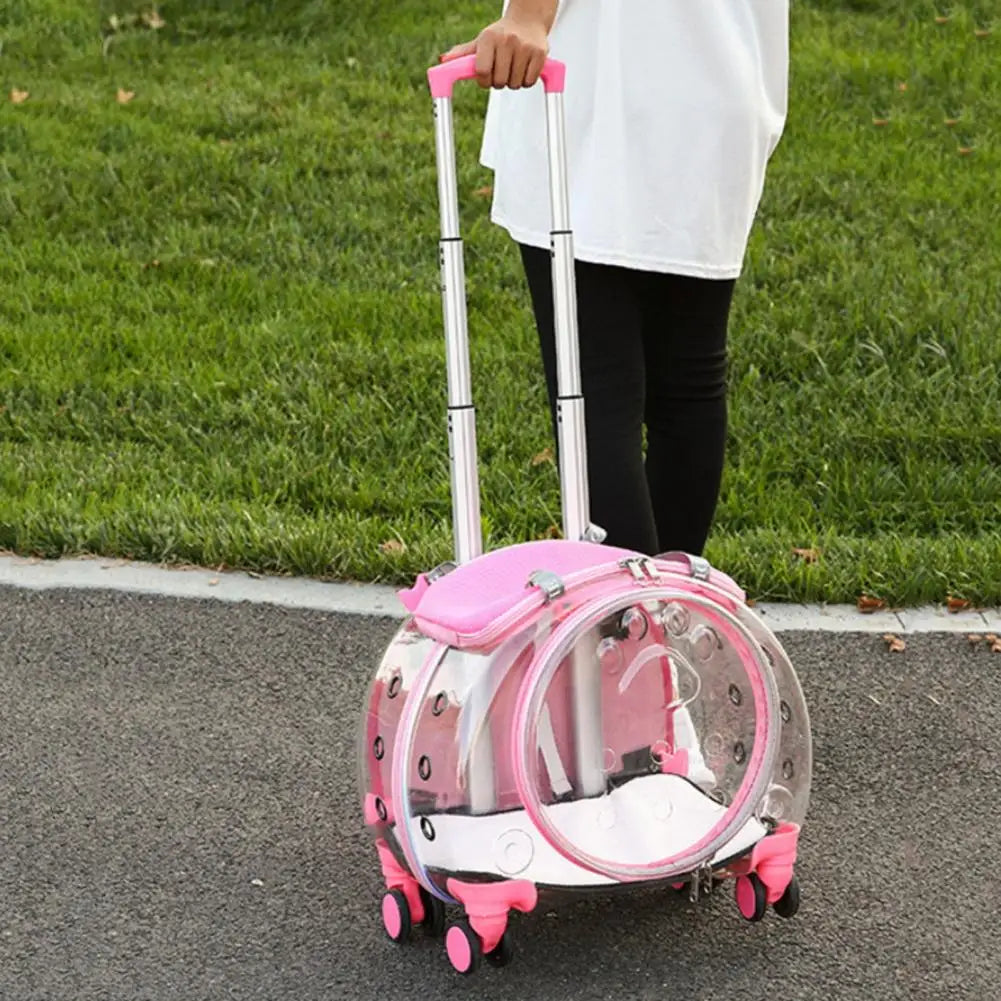 Portable Pet Trolley Case with Ventilation Holes