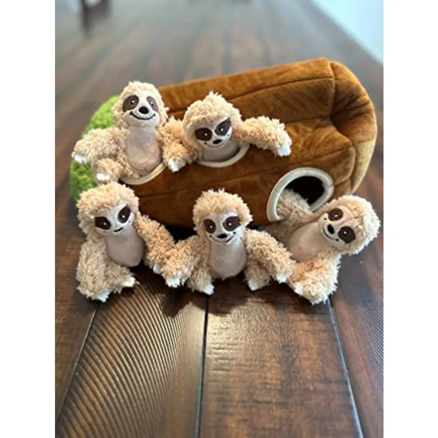Sloth Hide & Seek Tree Dog Toy