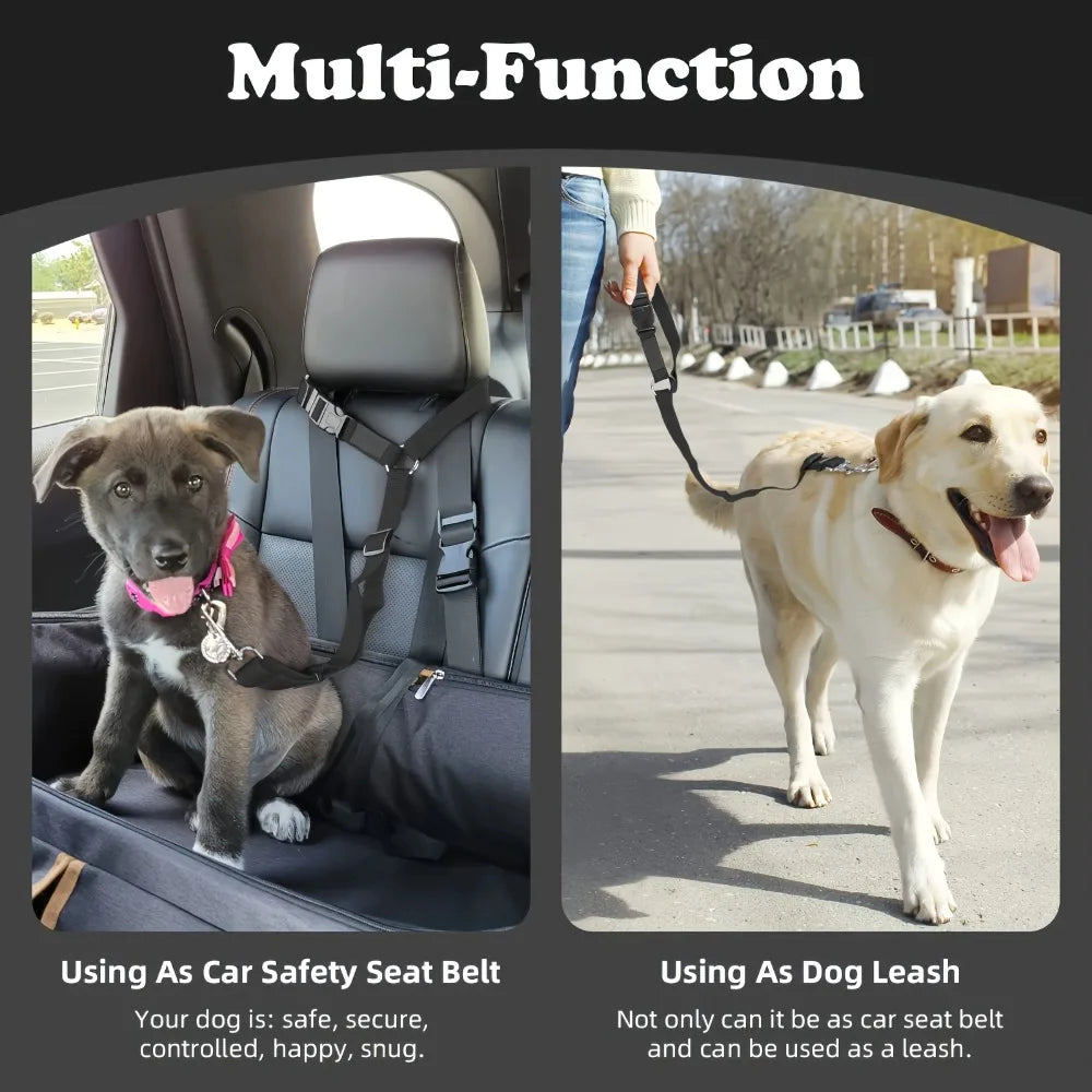 2 Pcs Dog Car Seat Belt Harness