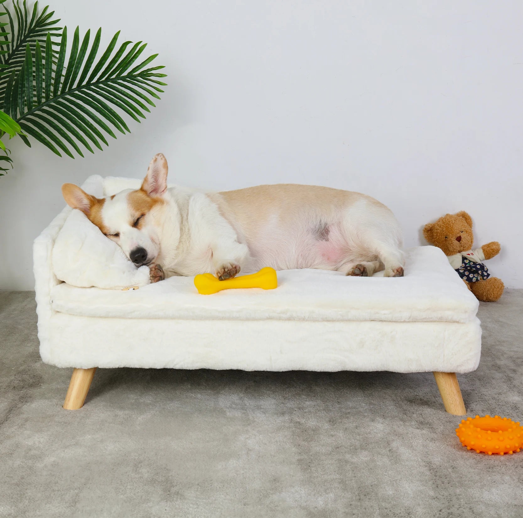 Elevated Waterproof Plush Pet Sofa Bed