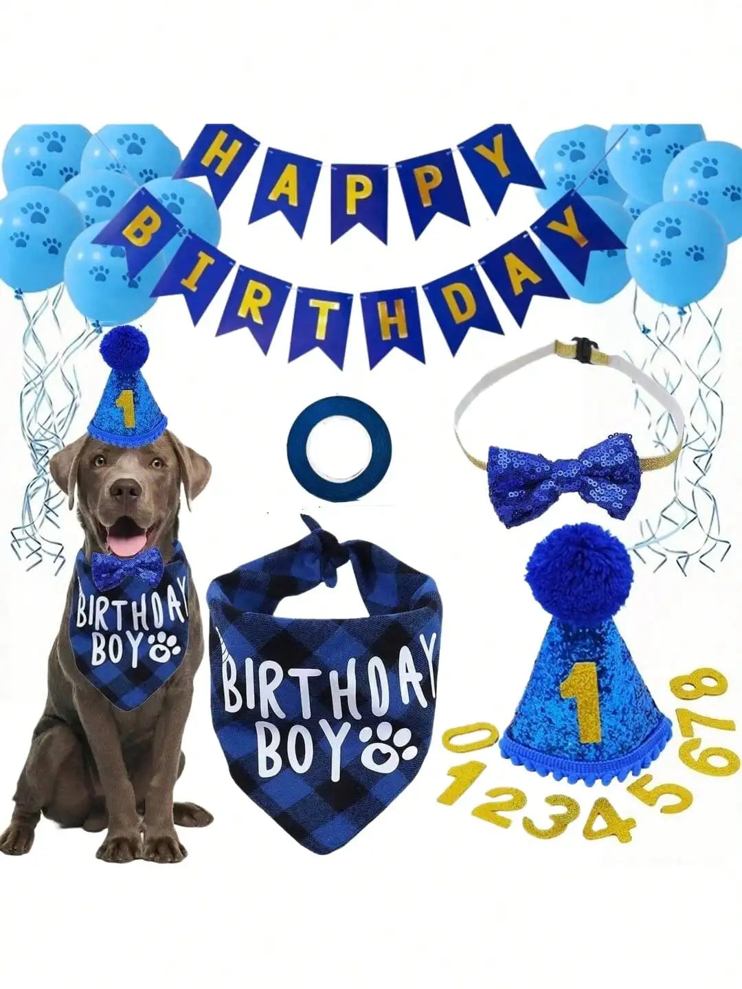 Blue Birthday Boy Party Set