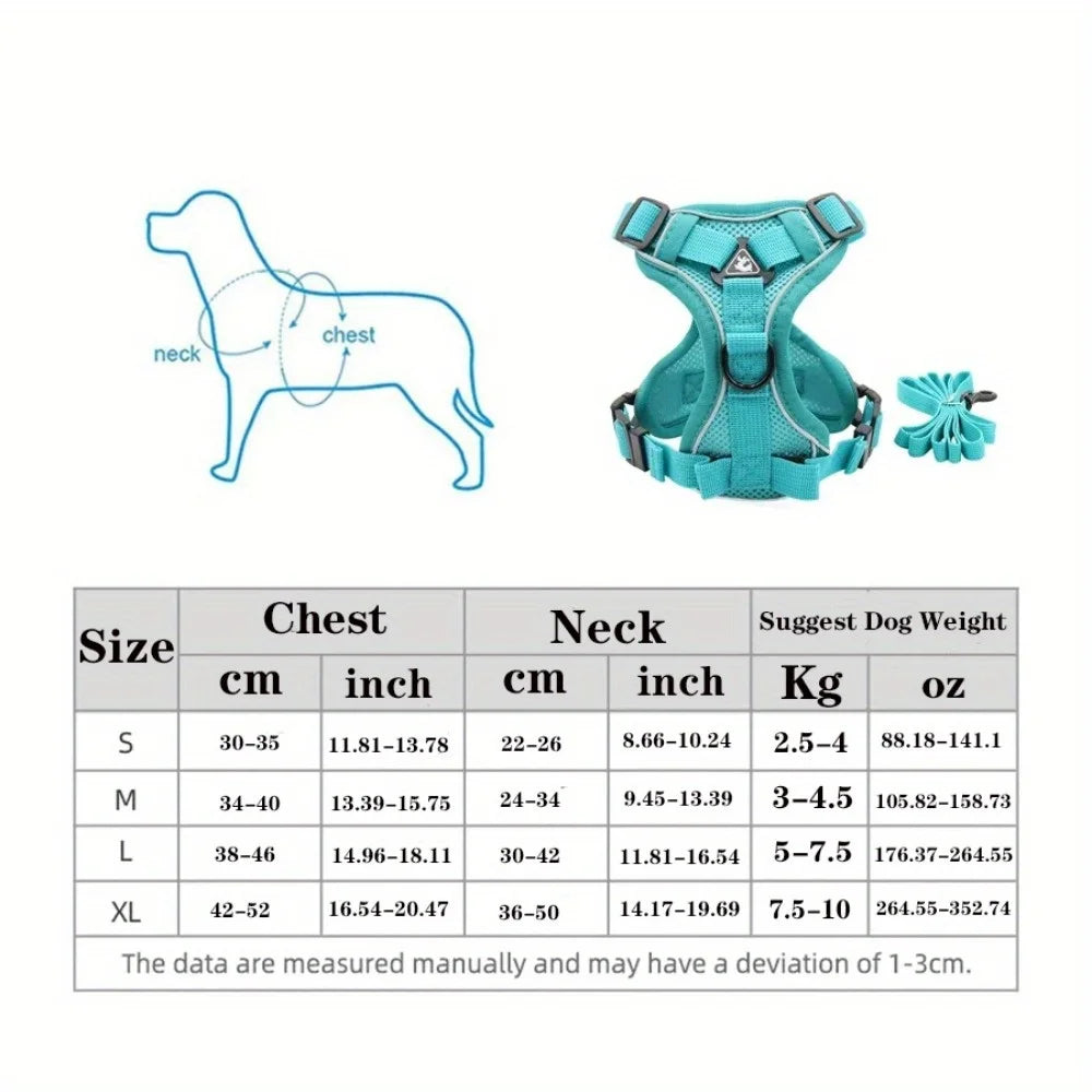 Adjustable No-Pull Dog Harness and Leash Set