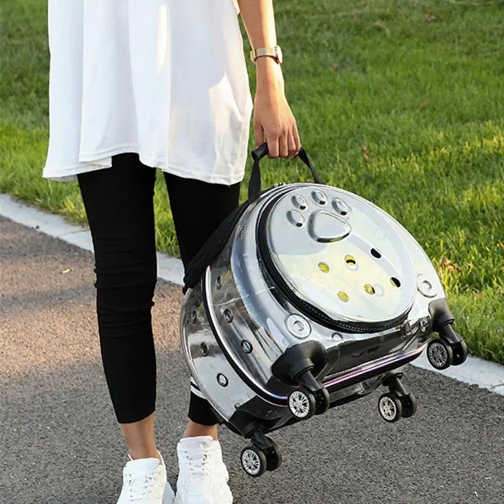 Portable Pet Trolley Case with Ventilation Holes