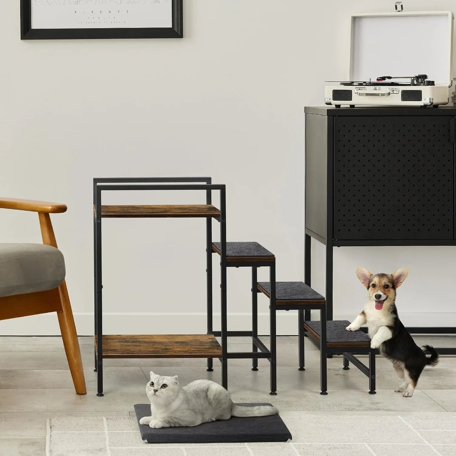 Pet Window Perch with Stairs