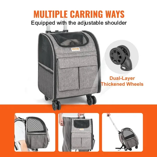 Airline Approved Rolling Backpack, Removable Wheels