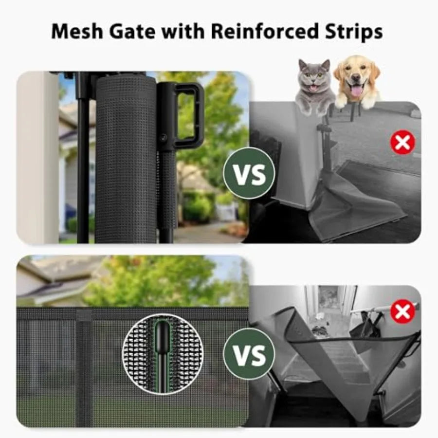 Reinforced Extra Wide/Tall Retractable Pet Gate