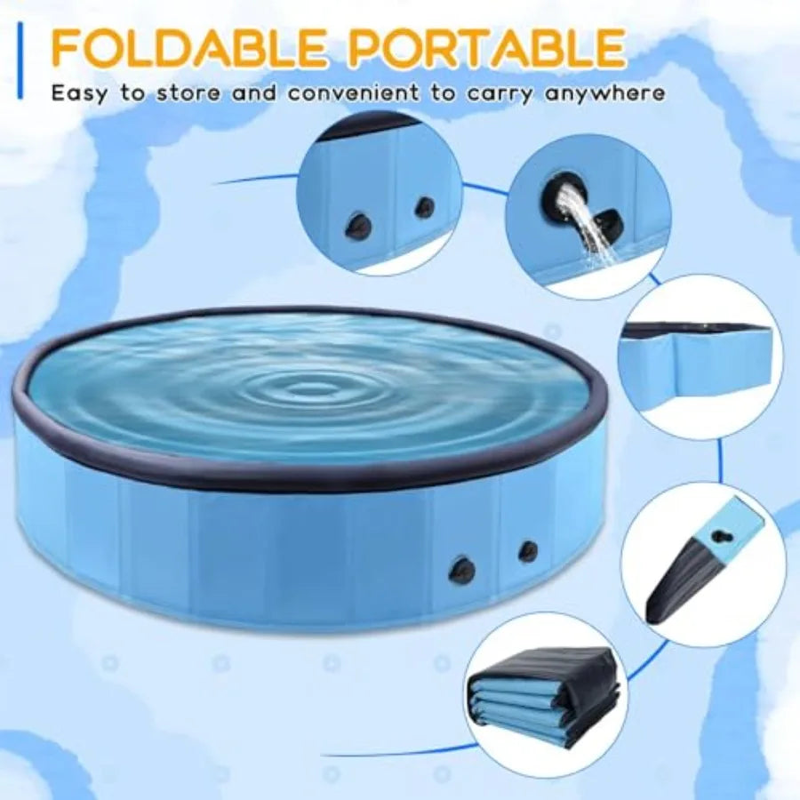 Giant Foldable Non-Slip Dog Pool with Sprinkler