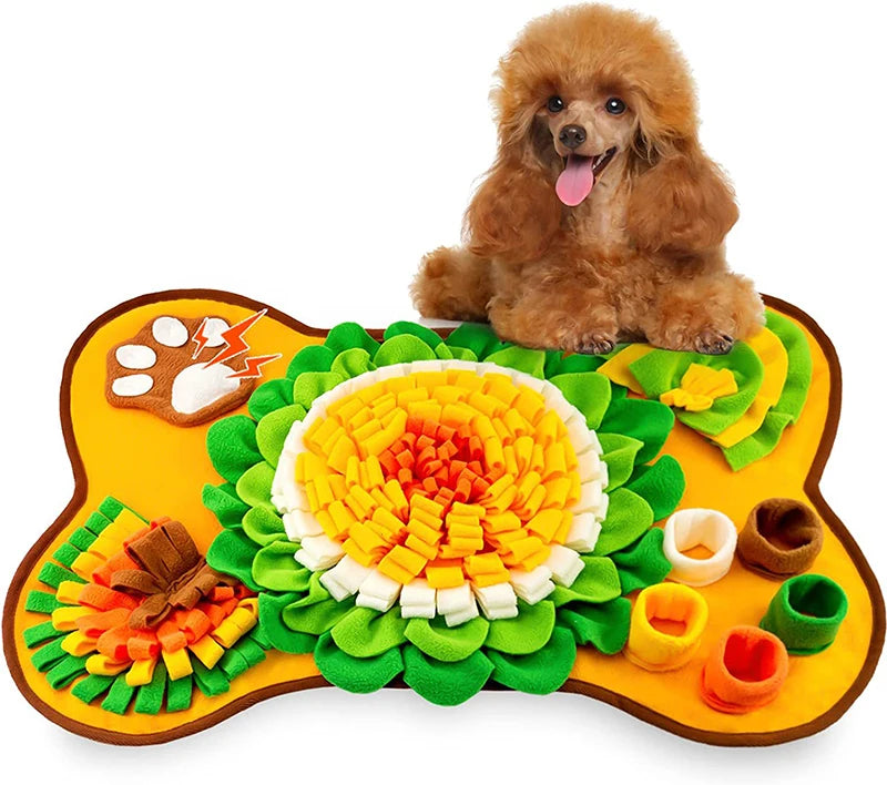 Bone-Shaped Slow Feeder Snuffle Mat