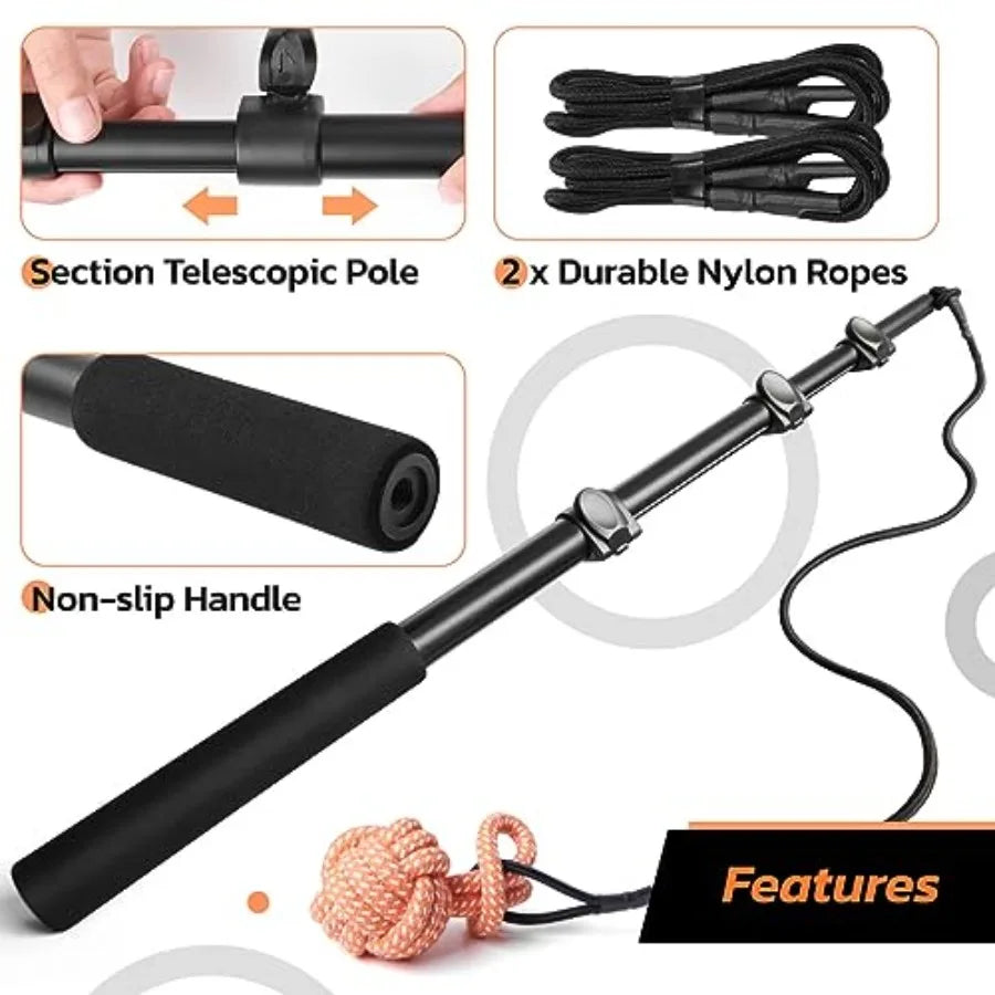 Dog Flirt Pole Toy with Fun Attachments