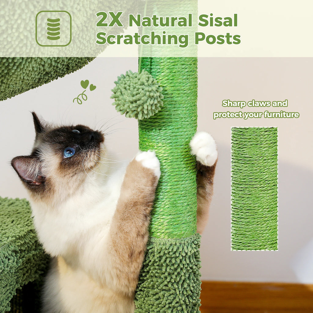 Cactus Cat Tree with Scratching Post (3 Options)