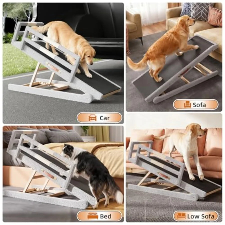 Nonslip Pet Ramp with Safety Rails