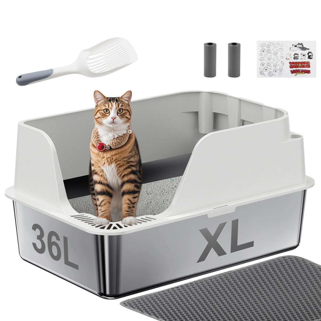 Stainless Steel XL Cat Litter Box