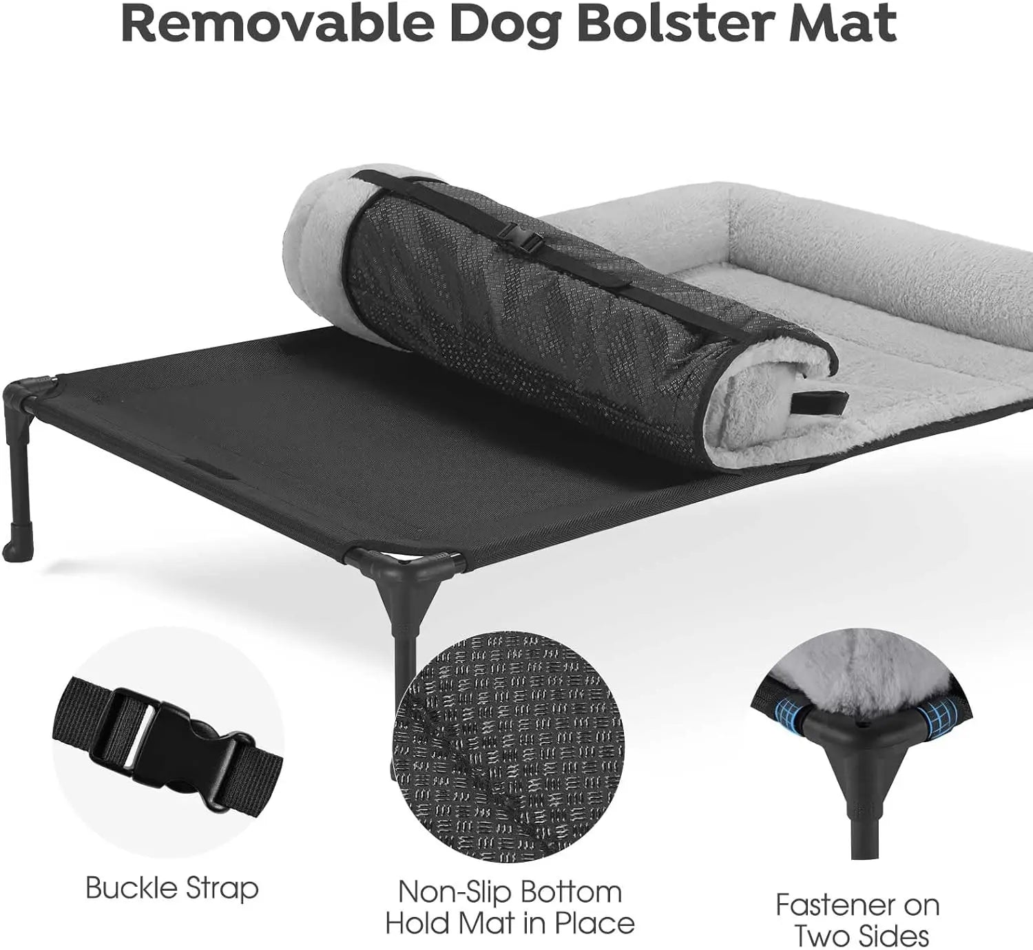 Elevated Orthopedic Dog Bed with Bolster