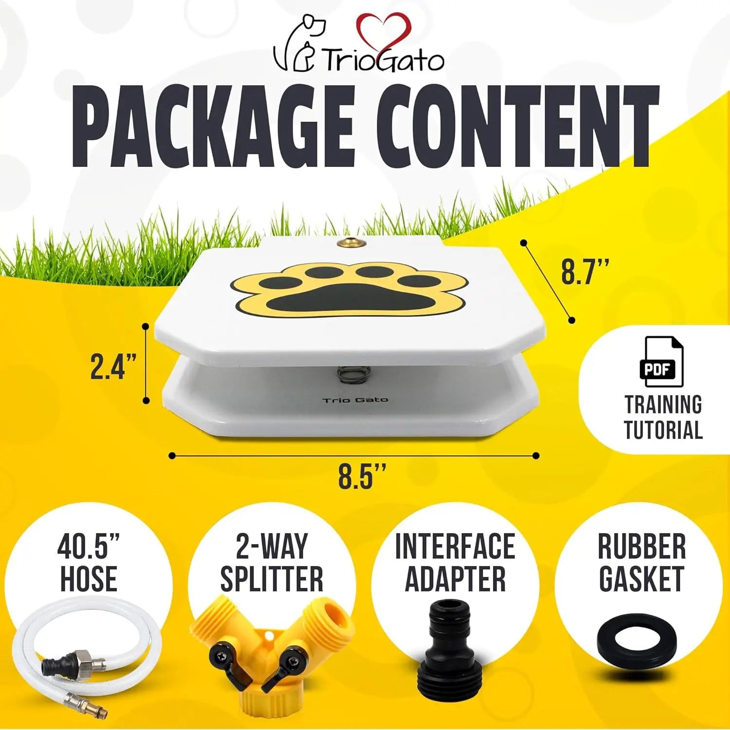 Paw-Activated Outdoor Dog Water Fountain