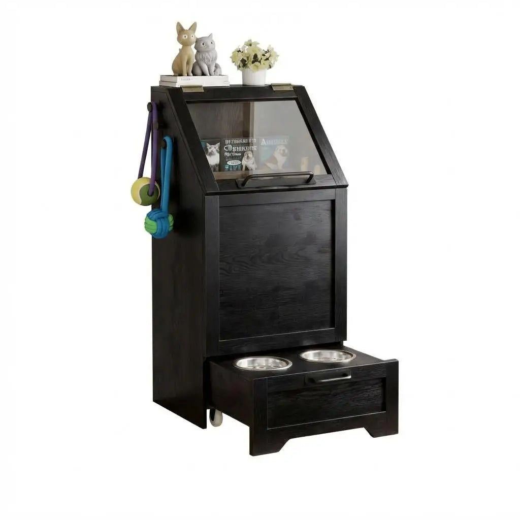 Dog Food Station with Storage