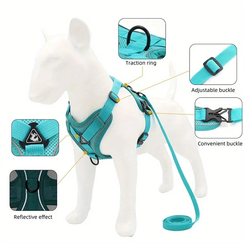 Adjustable No-Pull Dog Harness and Leash Set