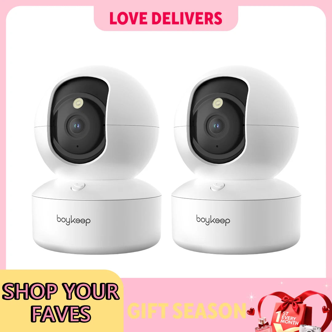 2 Pet Cameras View Remotely 360° Night Vision