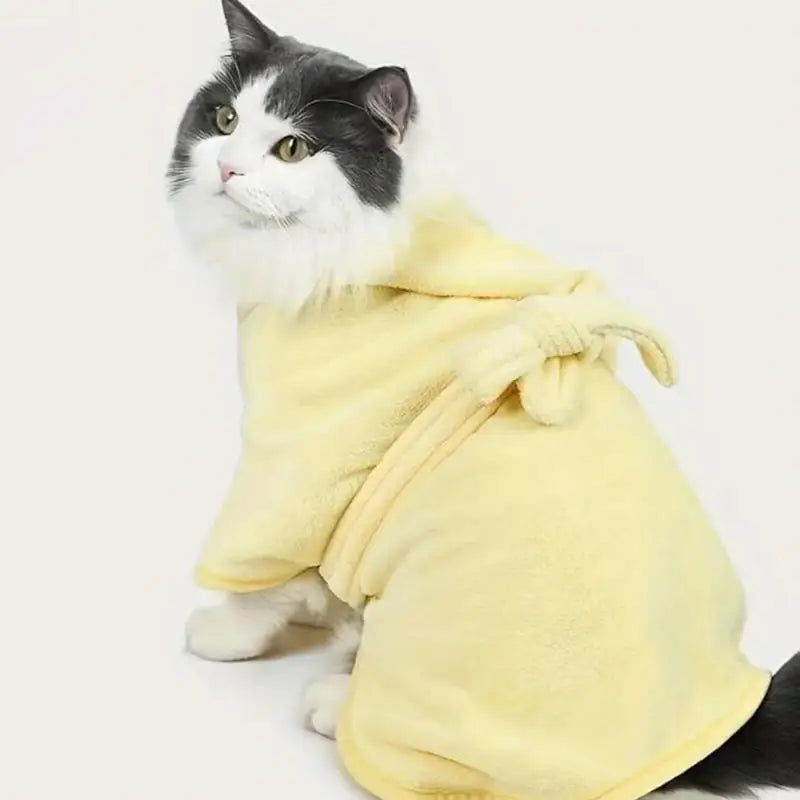 Soft Super Absorbent Pet Bathrobe With Hood