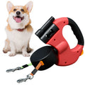 Dual Retractable Pet Leash with Flashlight