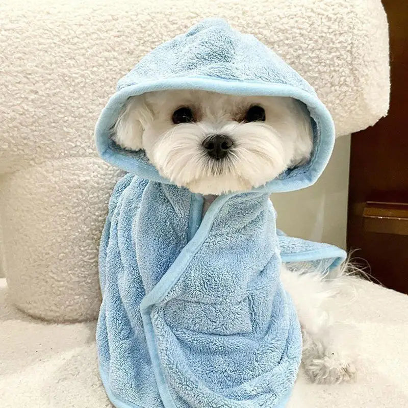 Soft Super Absorbent Pet Bathrobe With Hood