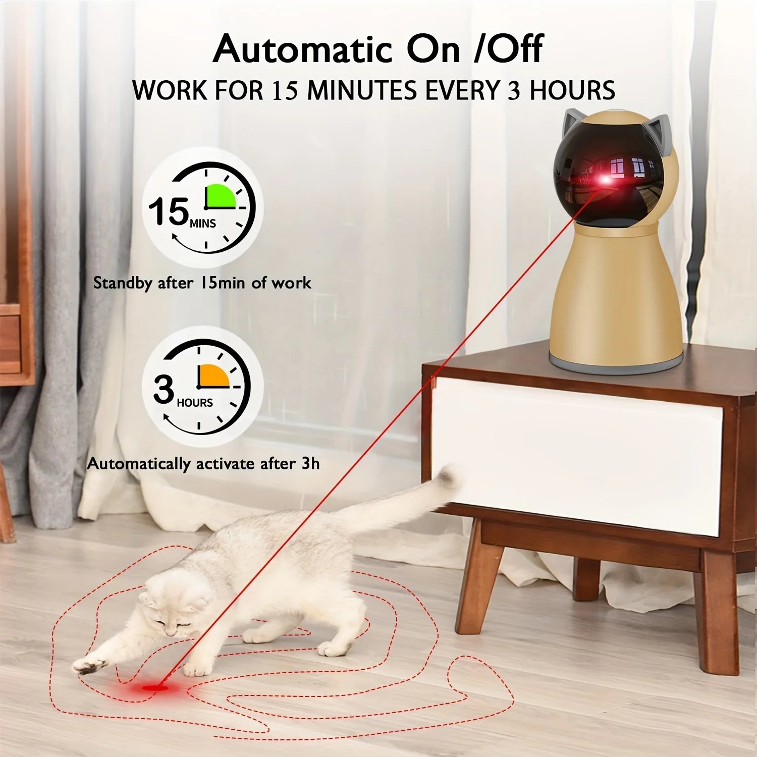 Automatic Interactive Cat Laser Toy