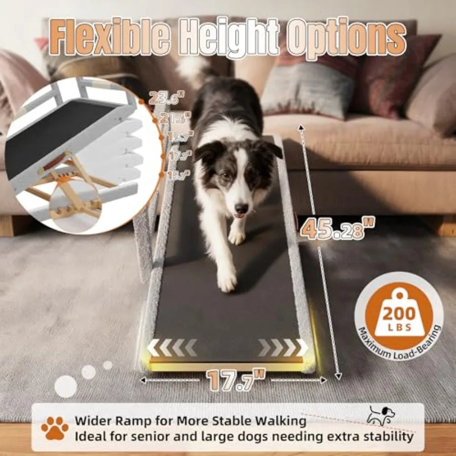 Nonslip Pet Ramp with Safety Rails