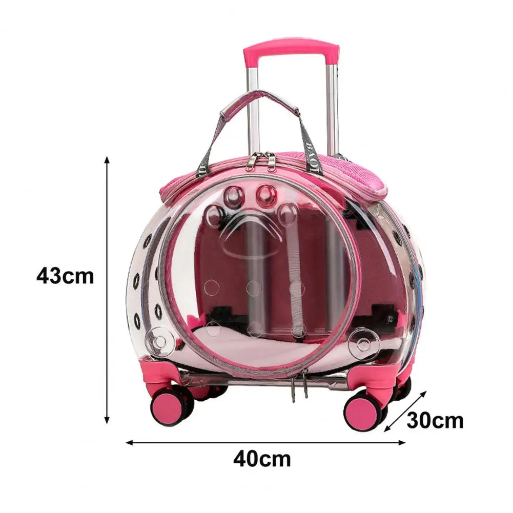 Portable Pet Trolley Case with Ventilation Holes