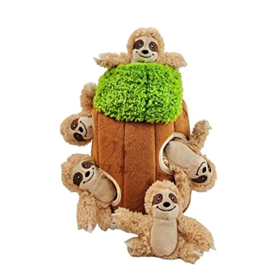 Sloth Hide & Seek Tree Dog Toy