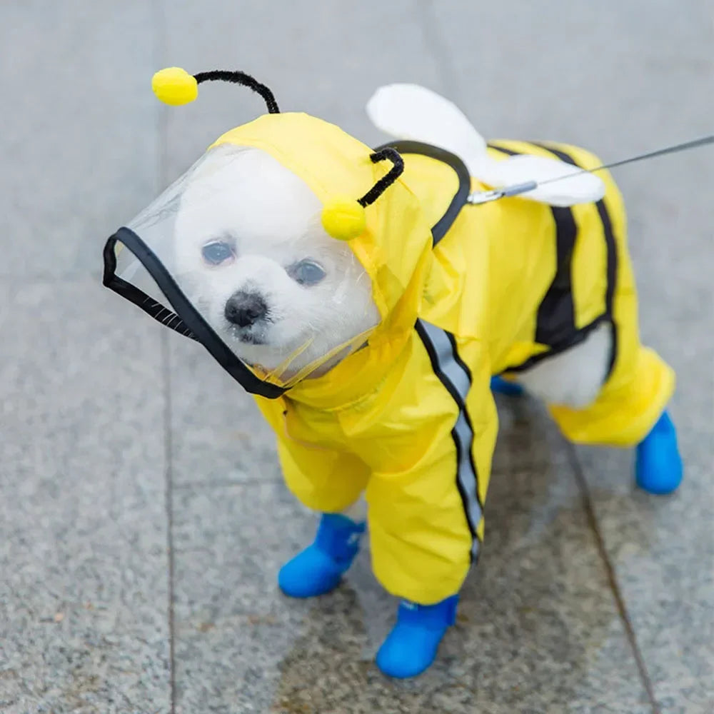 Bear, Dinosaur, or Bumble Bee Dog Raincoat
