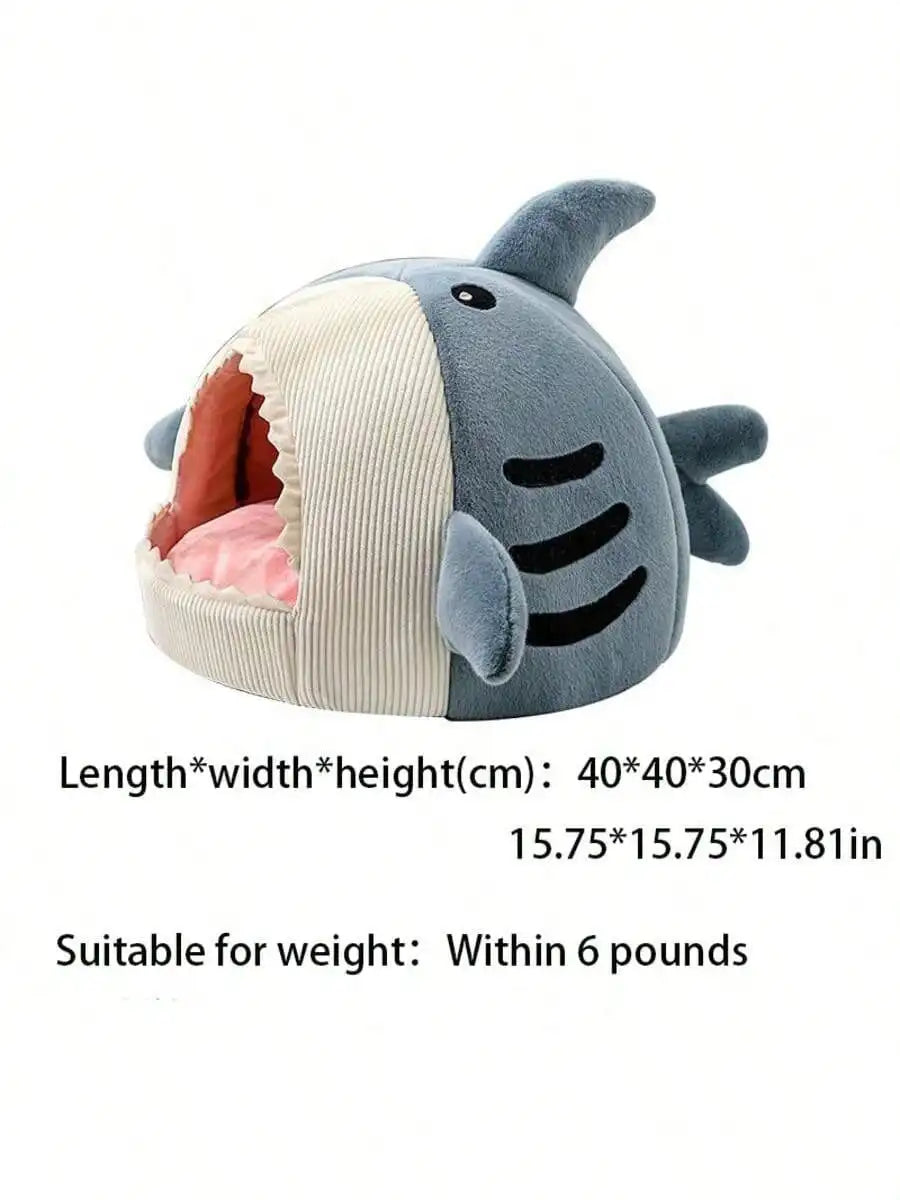 Soft Corduroy Plush Enclosed Pet Bed