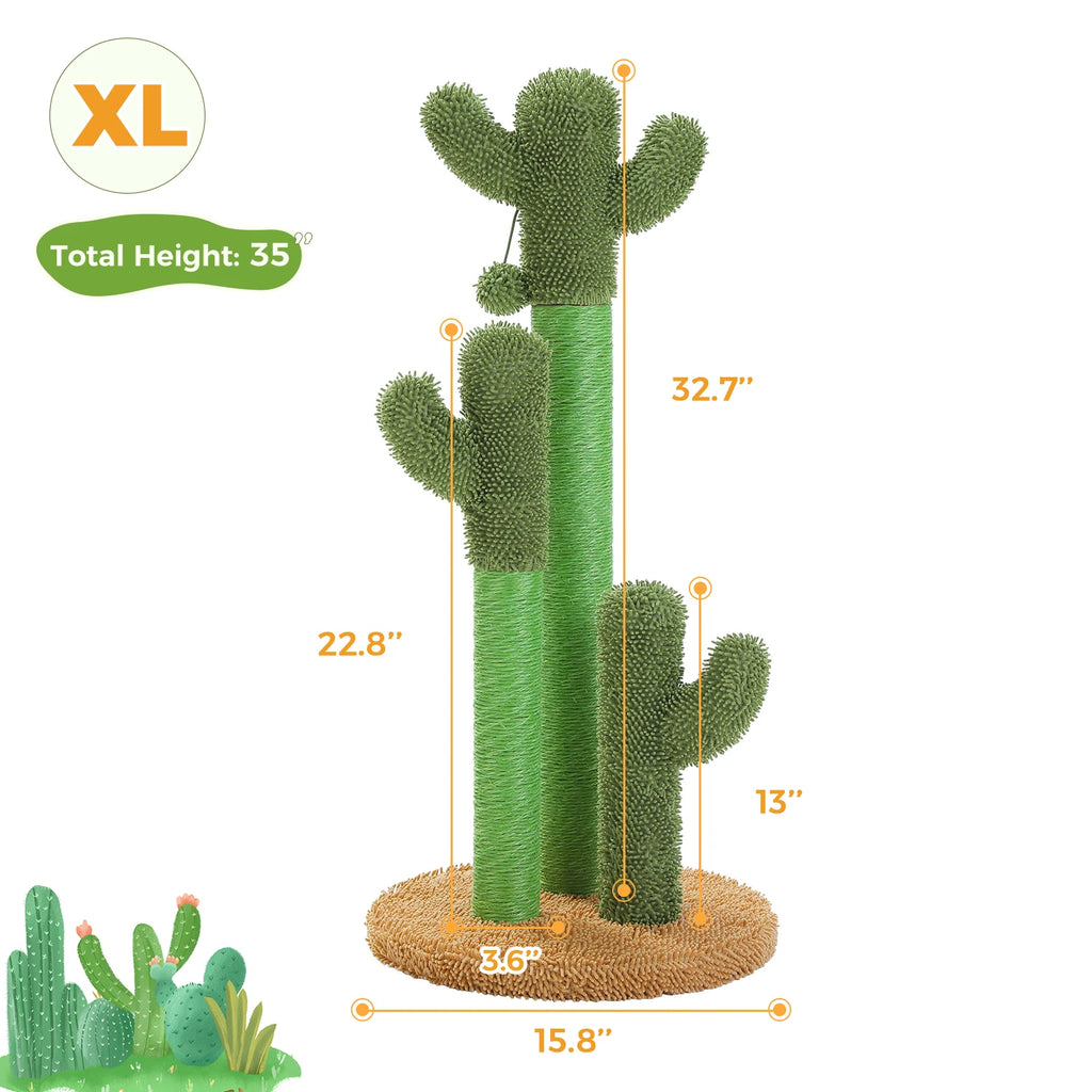 Cactus Cat Tree with Scratching Post (3 Options)