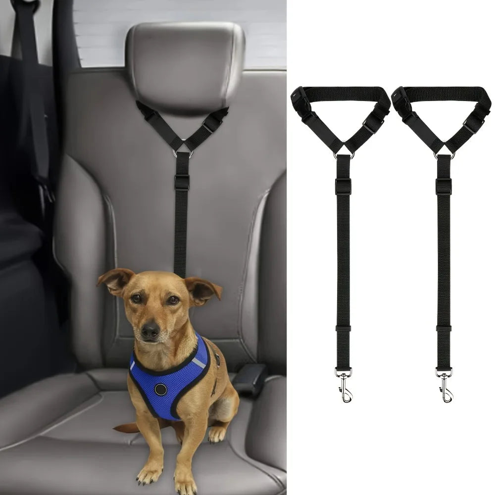 2 Pcs Dog Car Seat Belt Harness