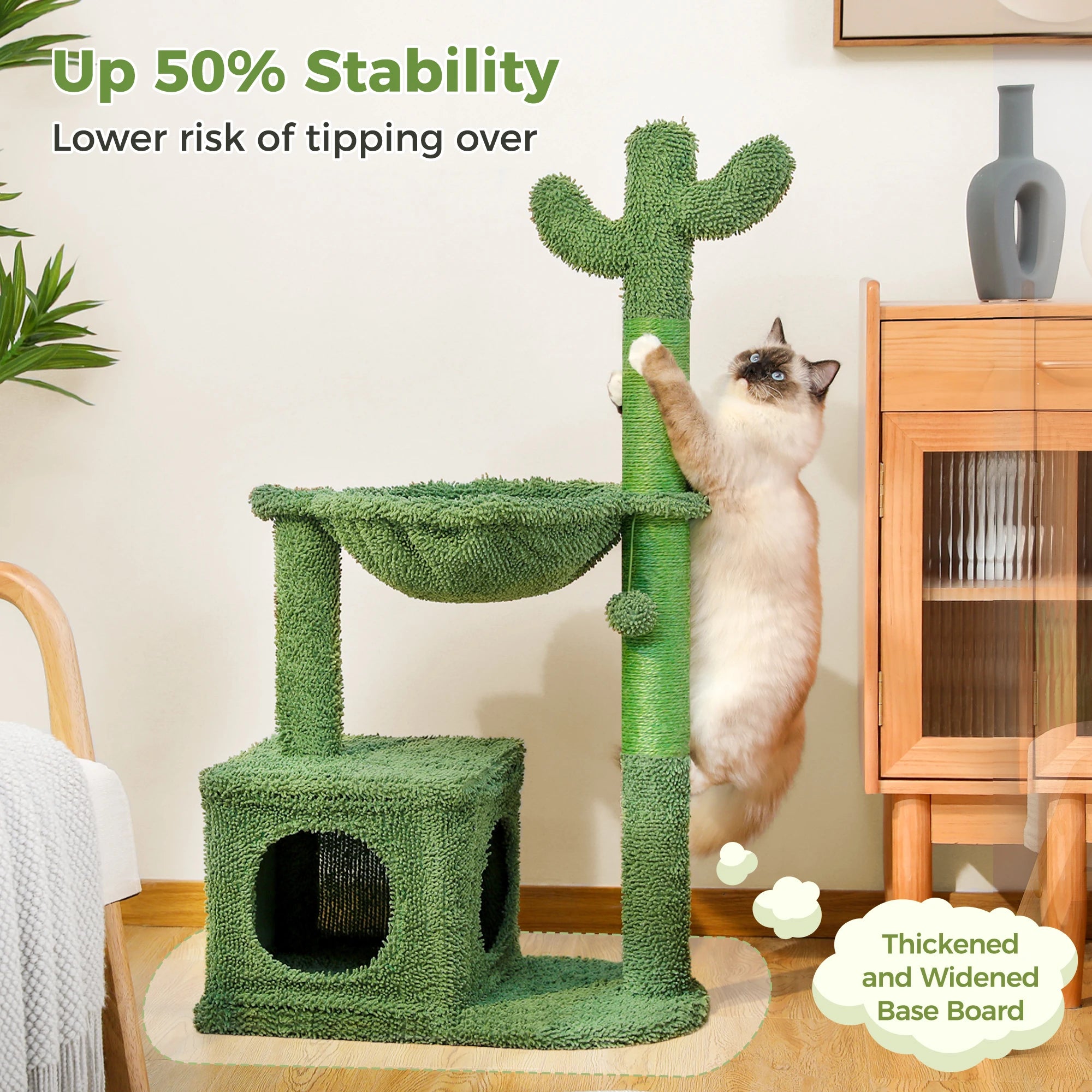 Cactus Cat Tree with Scratching Post (3 Options)