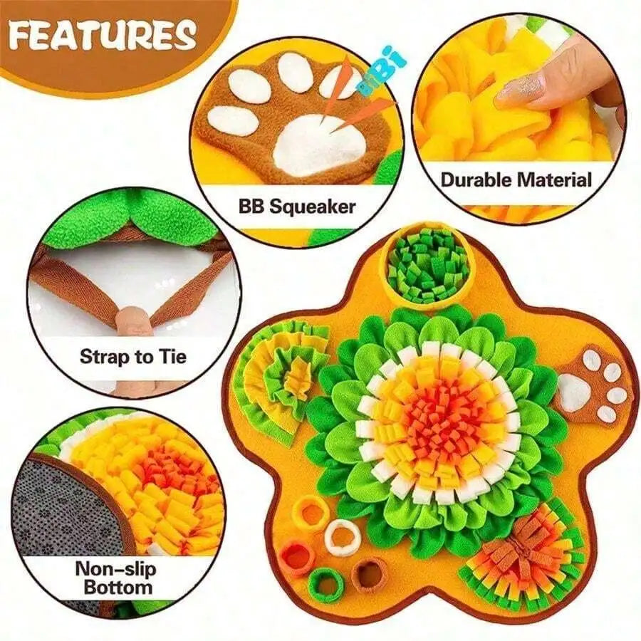 Flower-Shaped Pet Snuffle Mat