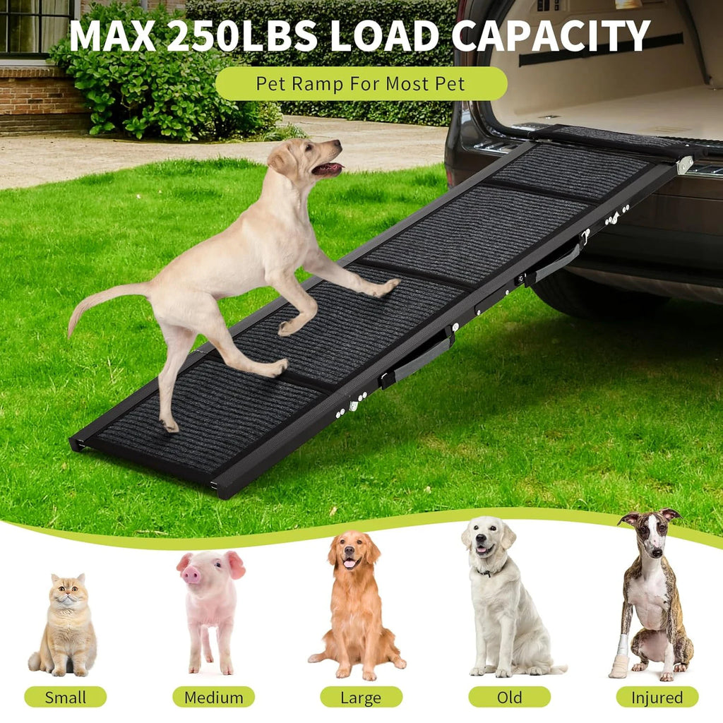 Folding Non-Slip Dog Ramp, Holds 250 LBS