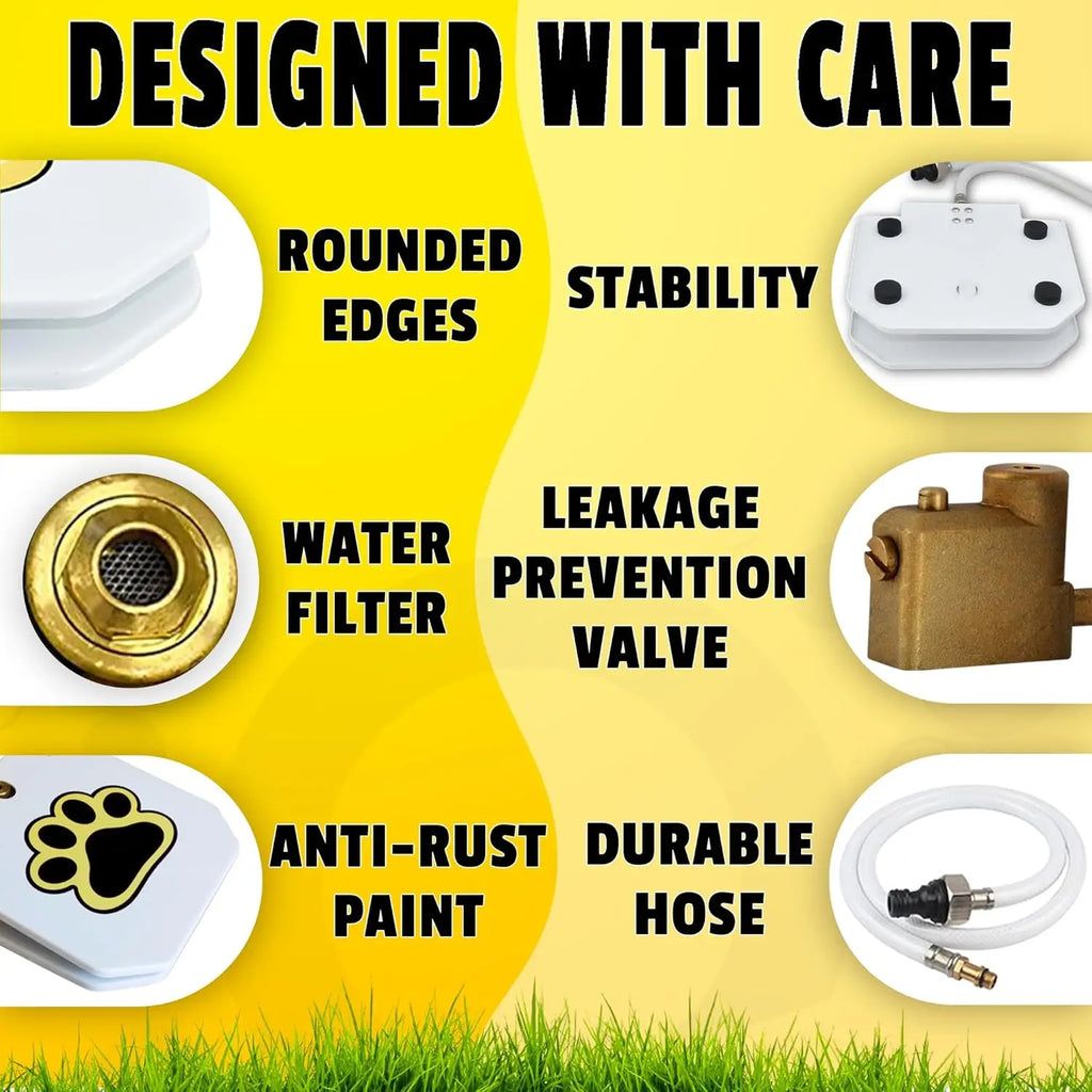 Paw-Activated Outdoor Dog Water Fountain