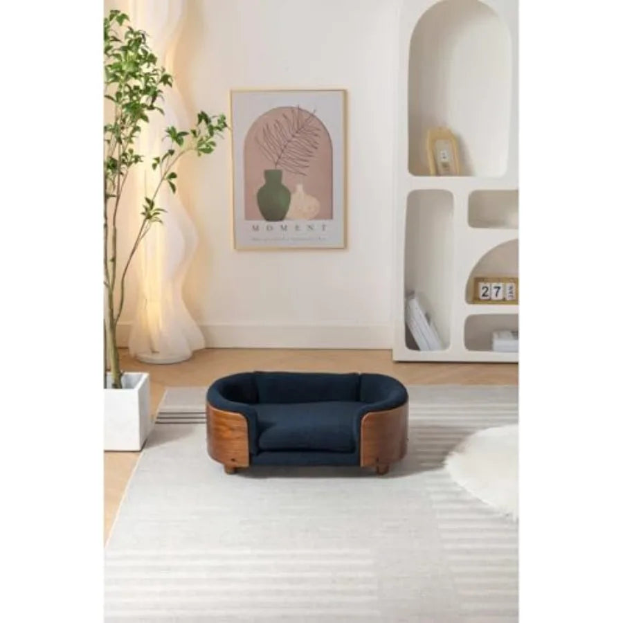 Elegant Modern Walnut Pet Bed