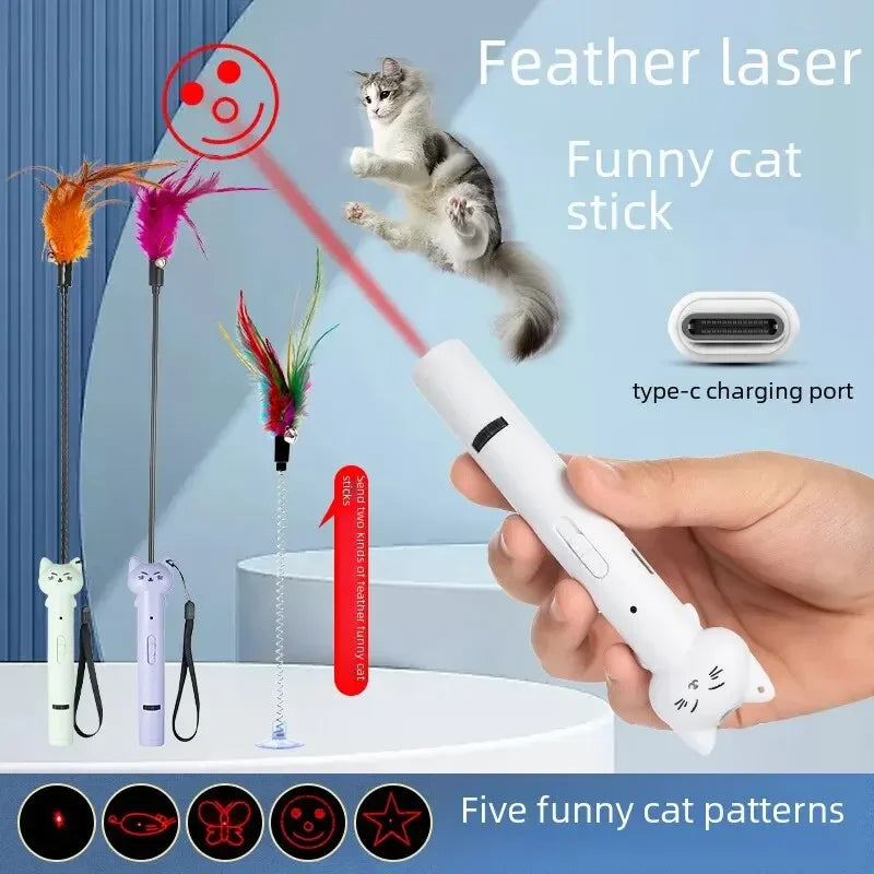 Interactive Laser Stick for Playful Cats