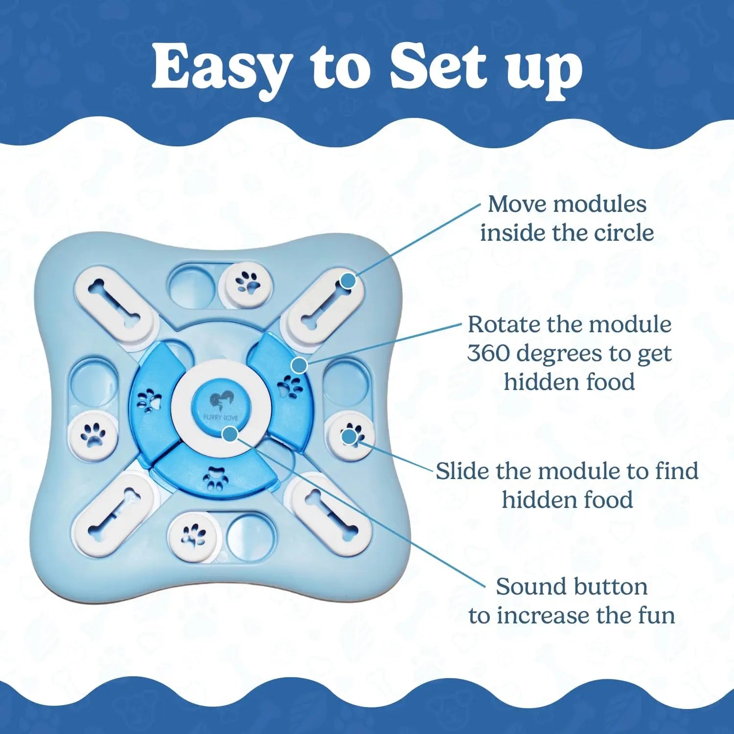 Interactive Dog Puzzle Feeder