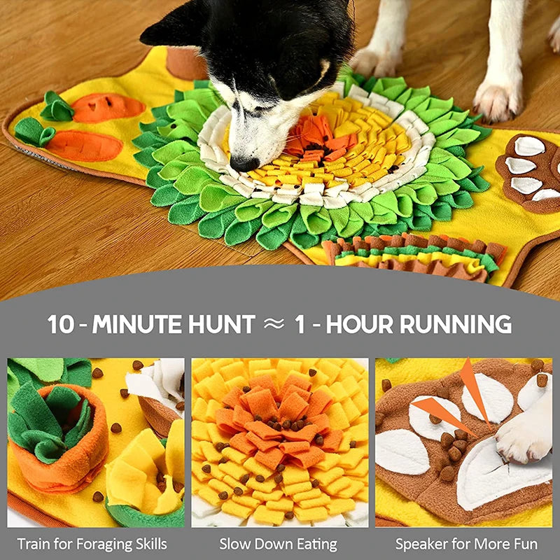 Bone-Shaped Slow Feeder Snuffle Mat