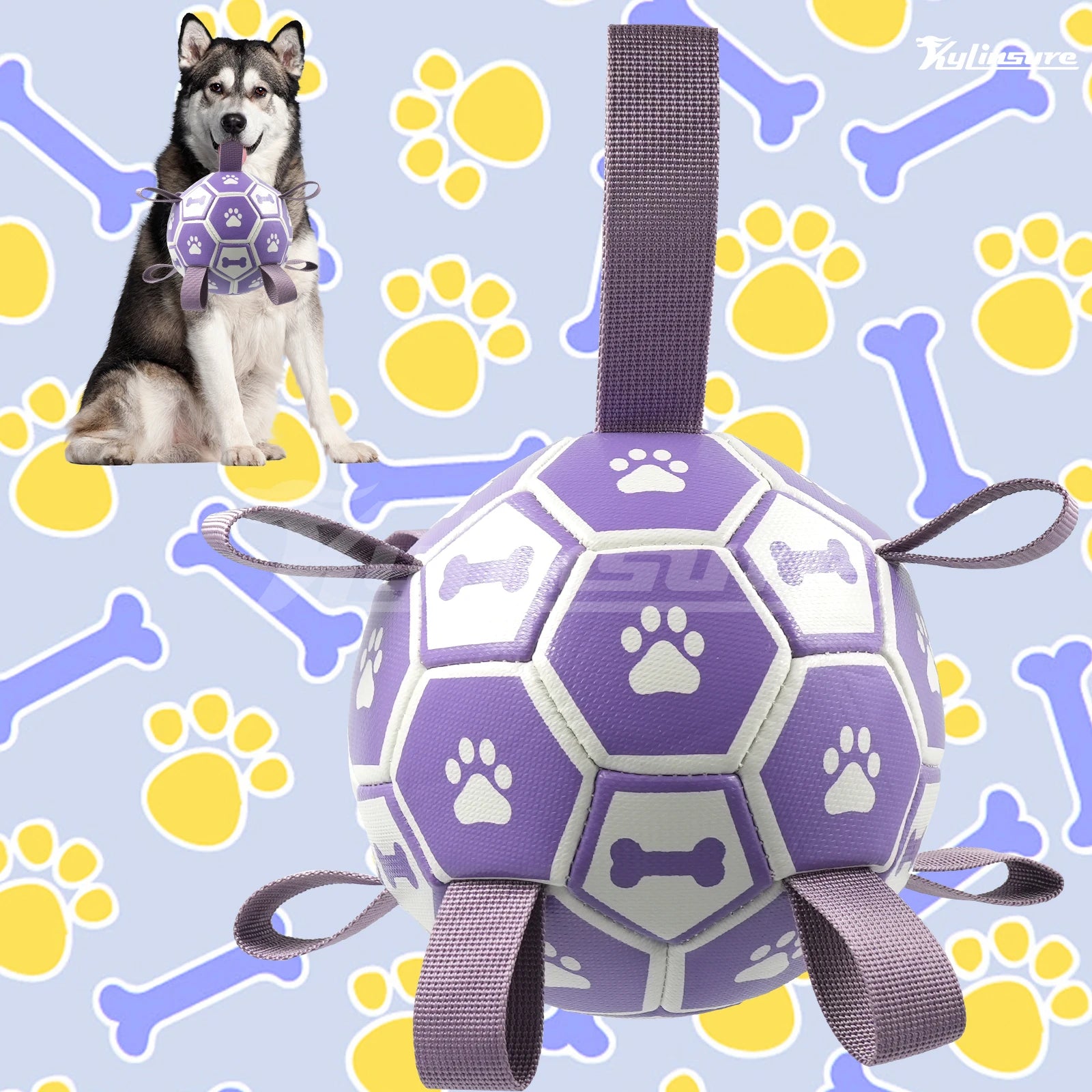 Dog Soccer Ball with Straps