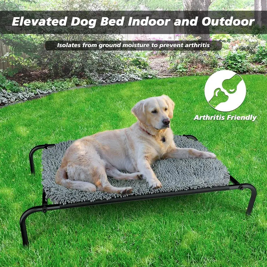 Raised Dog Bed with Snuffle Mat