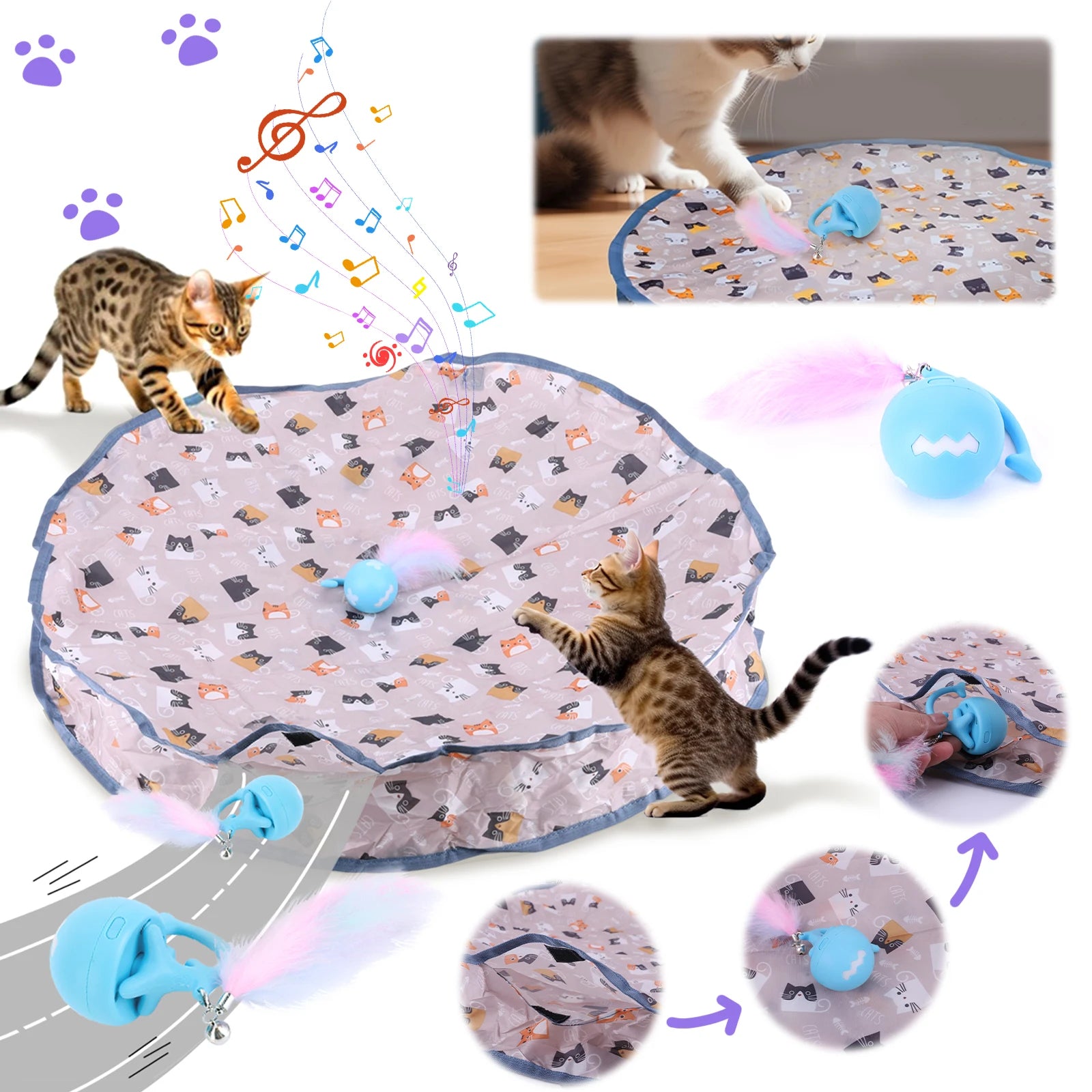 Interactive Cat and Mouse Toy