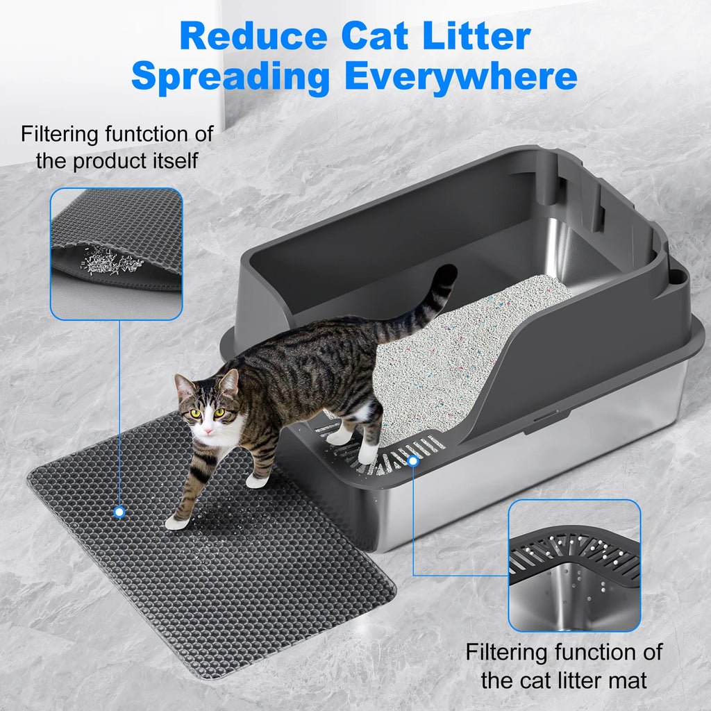 Stainless Steel XL Cat Litter Box